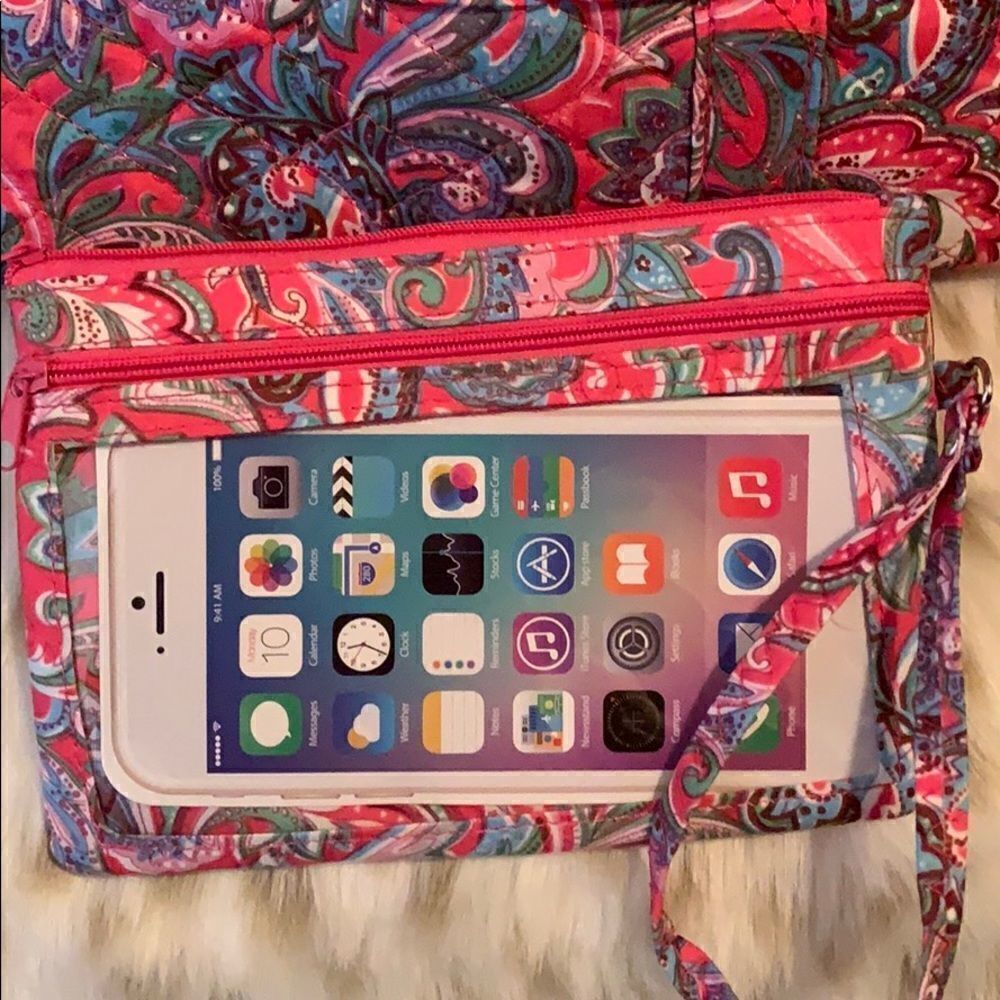 Beautiful Quilted Paisley Tote and wristlet - Picture 3 of 7